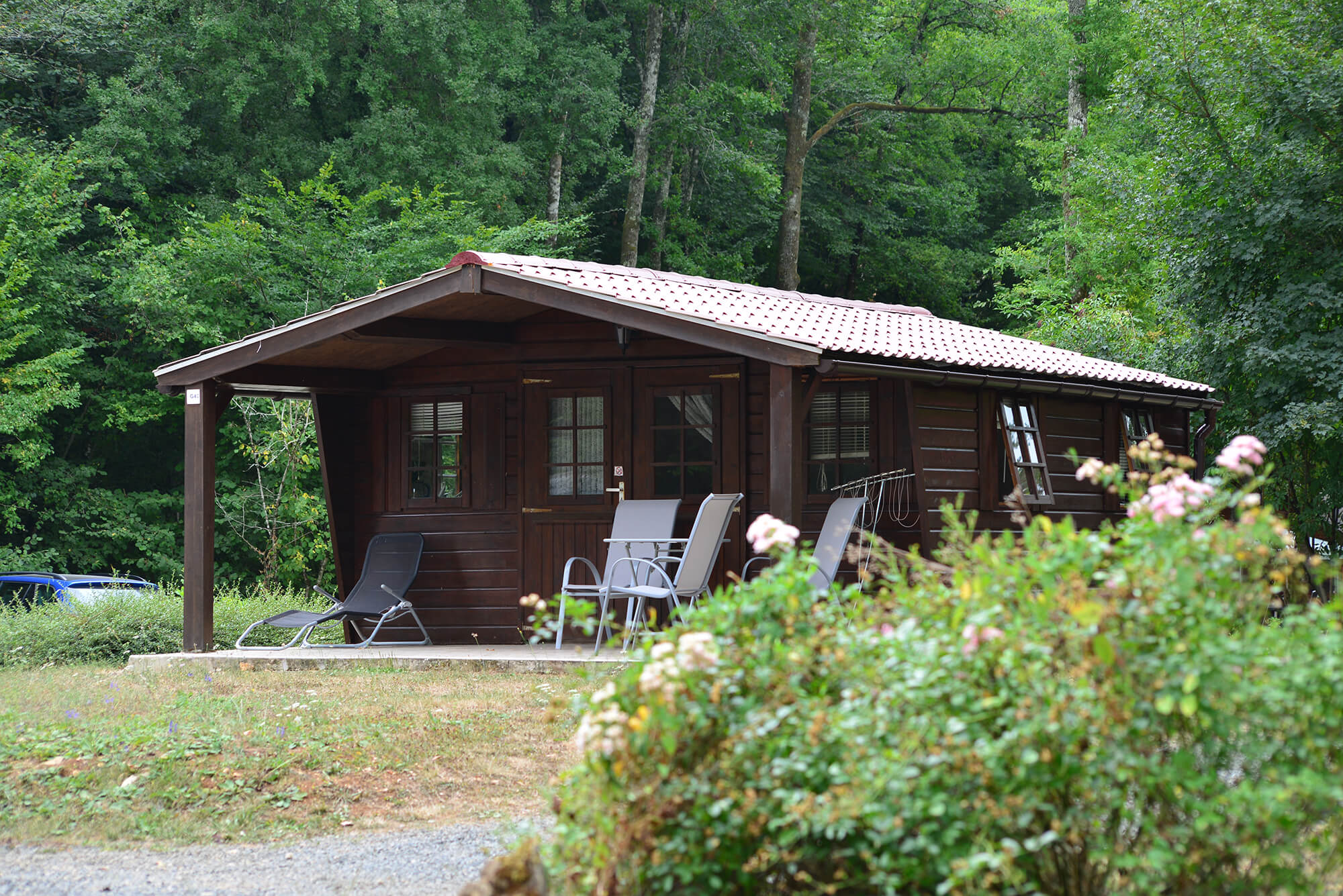 Chalet en bois au Camping Les Tourterelles Dordogne